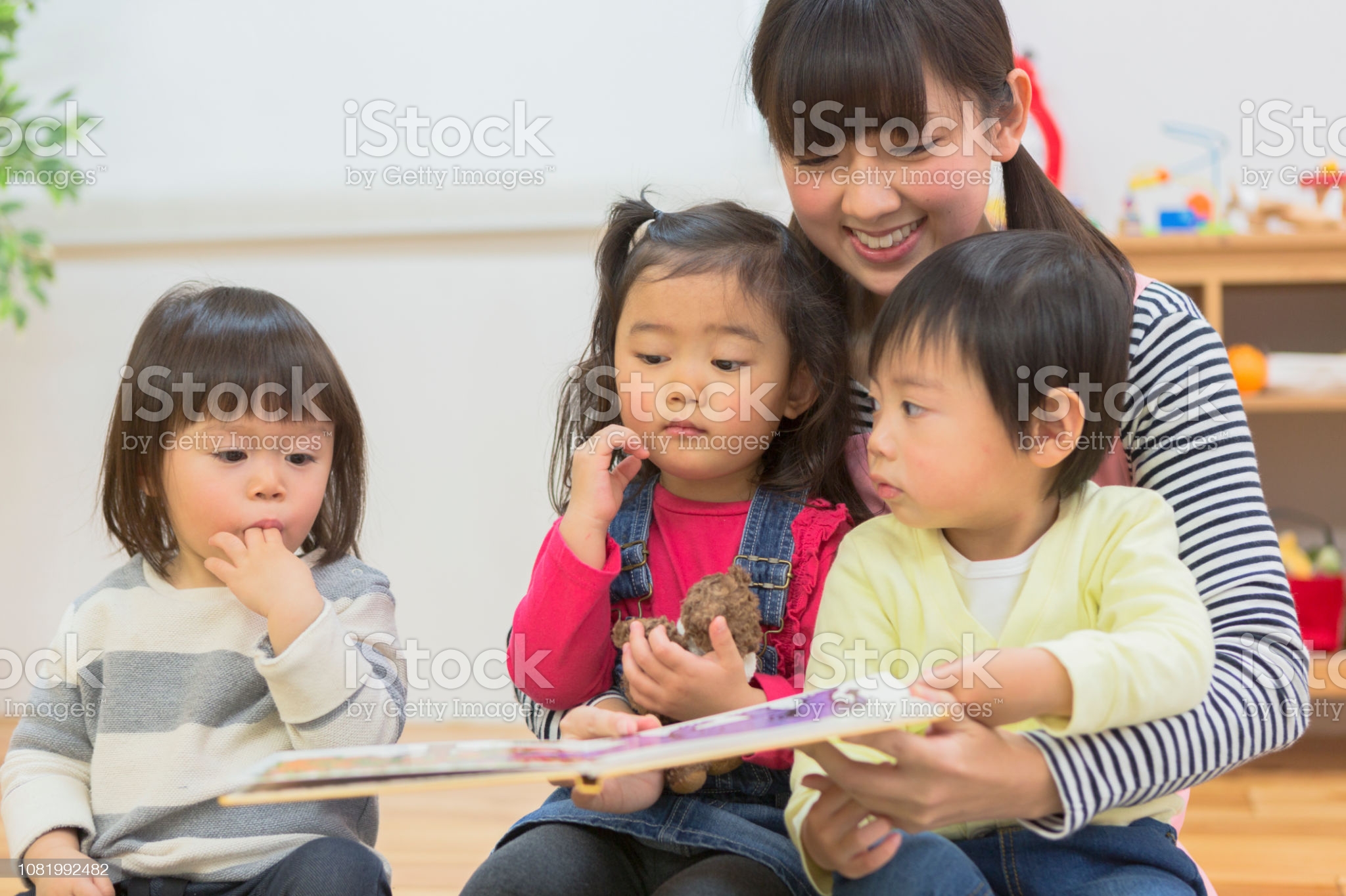 Children reading a picture book